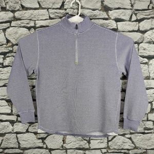 Robert Graham Purple Stripe 1/4 Zip Sweater